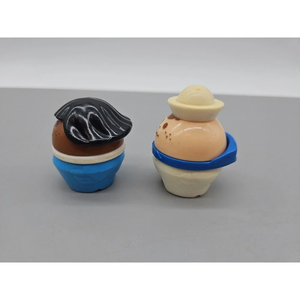 Vintage Little Tikes Toddler Tots Navy Sailor, African American‎ Chunky Lot Of 2